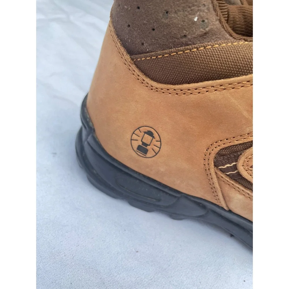 Coleman Covina Brown Leather Hiking Boots Mens Mid Top Trail Shoes 2875610